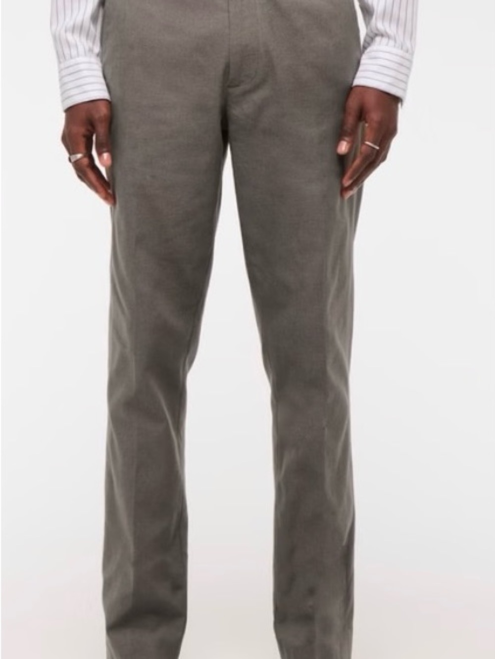 Abercrombie & Fitch Olive Grey Slim Straight Chinos